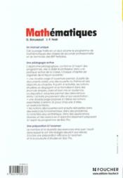 Maths bep tertiaires 2e terminale - Couverture - Format classique