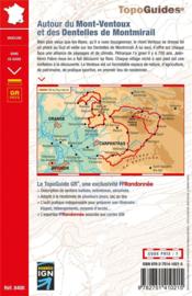 Autour du Mont Ventoux et des Dentelles de Montmirail : GR pays - 4ème de couverture - Format classique