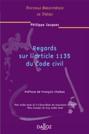 Regards sur l'article 1135 du code civil. volume 46 - nouvelle bibliotheque de theses - Couverture - Format classique