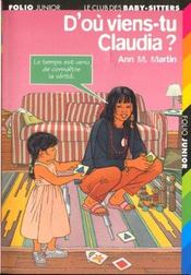 Le Club des Baby-Sitters Tome 33 : d'ou viens-tu Claudia ? - Intérieur - Format classique