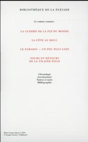 Oeuvres romanesques t.2 - 4ème de couverture - Format classique
