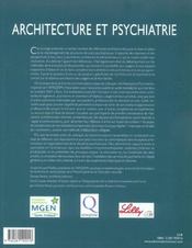 Architecture et psychiatrie - 4ème de couverture - Format classique