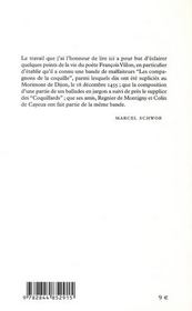 François Villon - 4ème de couverture - Format classique