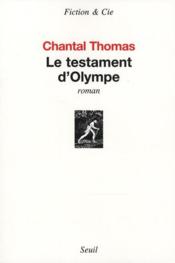Le testament d'Olympe - Couverture - Format classique