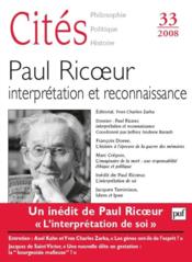 Paul Ricoeur - Couverture - Format classique