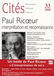 Paul Ricoeur - Intérieur - Format classique