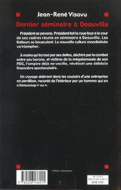 Dernier Seminaire A Deauville - 4ème de couverture - Format classique