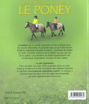 Le Poney Avec Liens Internet - 4ème de couverture - Format classique