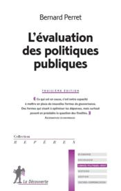 L'évaluation des politiques publiques (3e édition) - Couverture - Format classique