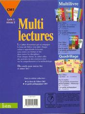 CM1 ; cahier d'exercices (édition 1999) - 4ème de couverture - Format classique