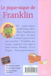 T8 - franklin 08 - le pique-nique de franklin - 4ème de couverture - Format classique