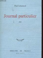 Journal particulier, 1933 - Couverture - Format classique