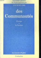 Des Communautes - Couverture - Format classique