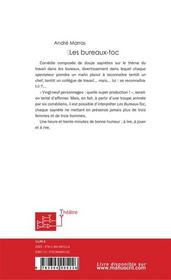 Les bureaux-toc - 4ème de couverture - Format classique