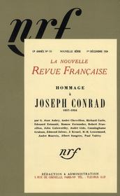 Hommage a joseph conrad - (1857-1924) - Couverture - Format classique