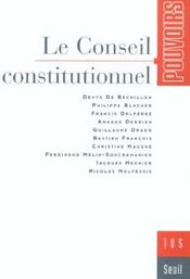 Pouvoirs, n 105, le conseil constitutionnel, tome 5 - Intérieur - Format classique