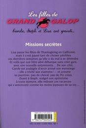 Missions Secretes N10 - 4ème de couverture - Format classique