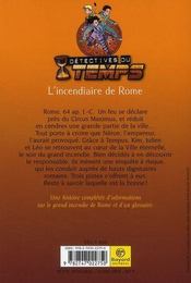 Détectives du temps t.6 ; l'incendiaire de Rome - 4ème de couverture - Format classique