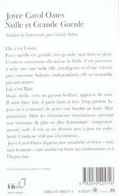 Nulle et grande gueule - 4ème de couverture - Format classique