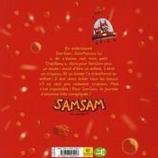 SamSam T.8 ; pas de bisous pour SamSam - 4ème de couverture - Format classique