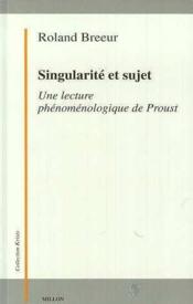 Singularite et sujet - Couverture - Format classique