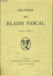 Oeuvres De Blaise Pascal - Volume 4 / Vie Et Opuscules: Tome 6. - Couverture - Format classique