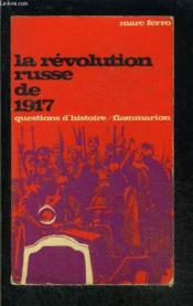 La Revolution Russe De 1917- Questions D Histoire N°1 - Couverture - Format classique