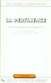 La pertinence ; communication et cognition - Intérieur - Format classique