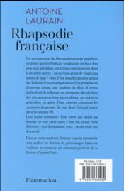 Rhapsodie française - 4ème de couverture - Format classique
