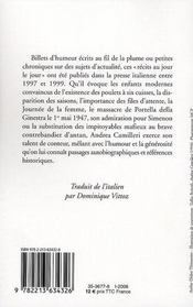 Petits récits au jour le jour - 4ème de couverture - Format classique