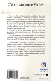 C'était ambroise vollard - 4ème de couverture - Format classique