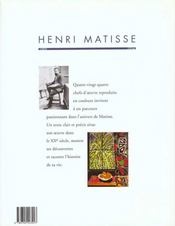 Matisse - 4ème de couverture - Format classique