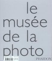 Le musee de la photo midi edition - 4ème de couverture - Format classique