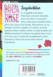 Lola rose - 4ème de couverture - Format classique