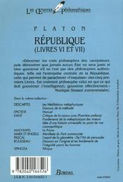 Republique (Livre Vi Et Vii) - 4ème de couverture - Format classique