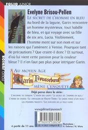 Garin Trousseboeuf t.5 ; le secret de l'homme en bleu - 4ème de couverture - Format classique