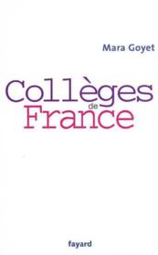 Colleges De France - Couverture - Format classique