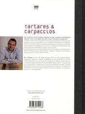 Tartares et carpaccios - 4ème de couverture - Format classique