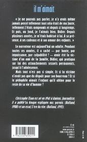 Il m'aimait - 4ème de couverture - Format classique