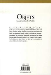 Objets ; les objets cultes du XX siècle - 4ème de couverture - Format classique