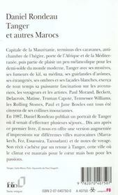 Tanger et autres Marocs - 4ème de couverture - Format classique