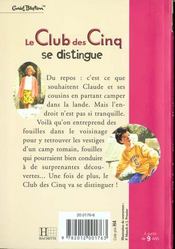 Le Club des Cinq T.15 ; le Club des Cinq se distingue - 4ème de couverture - Format classique