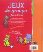 Jeux de groupe (anc edition) - pour mieux vivre ensemble - 4ème de couverture - Format classique