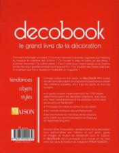 Décobook ; le grand livre de la décoration : tendances, objets, styles - 4ème de couverture - Format classique