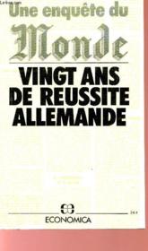 Vingt Ans Reussite Allemande - Couverture - Format classique