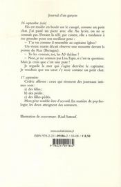 Journal d'un garçon - 4ème de couverture - Format classique