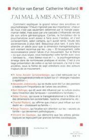 J'ai mal a mes ancetres - 4ème de couverture - Format classique