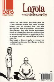 Loyola Et La Societe Secrete - 4ème de couverture - Format classique