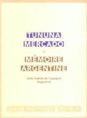 Mémoire argentine - Couverture - Format classique