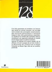 Pour Lire L'Ancien Francais - 4ème de couverture - Format classique